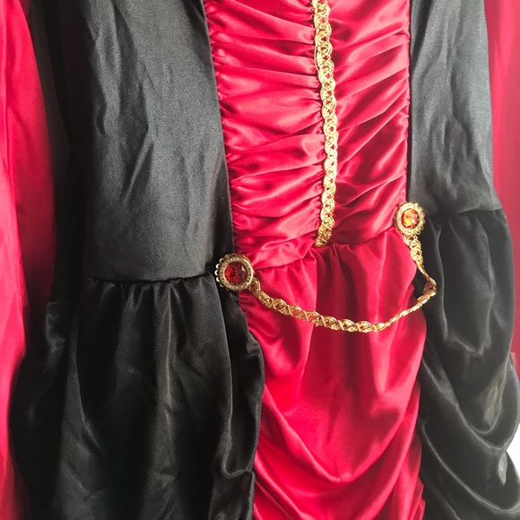 Gothic Vampiress Women Halloween Vamp Costume New - Picture 4 of 8
